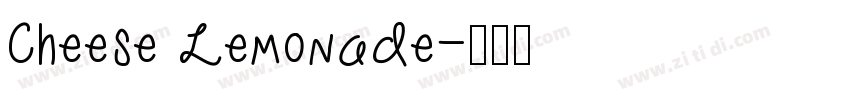 Cheese Lemonade字体转换